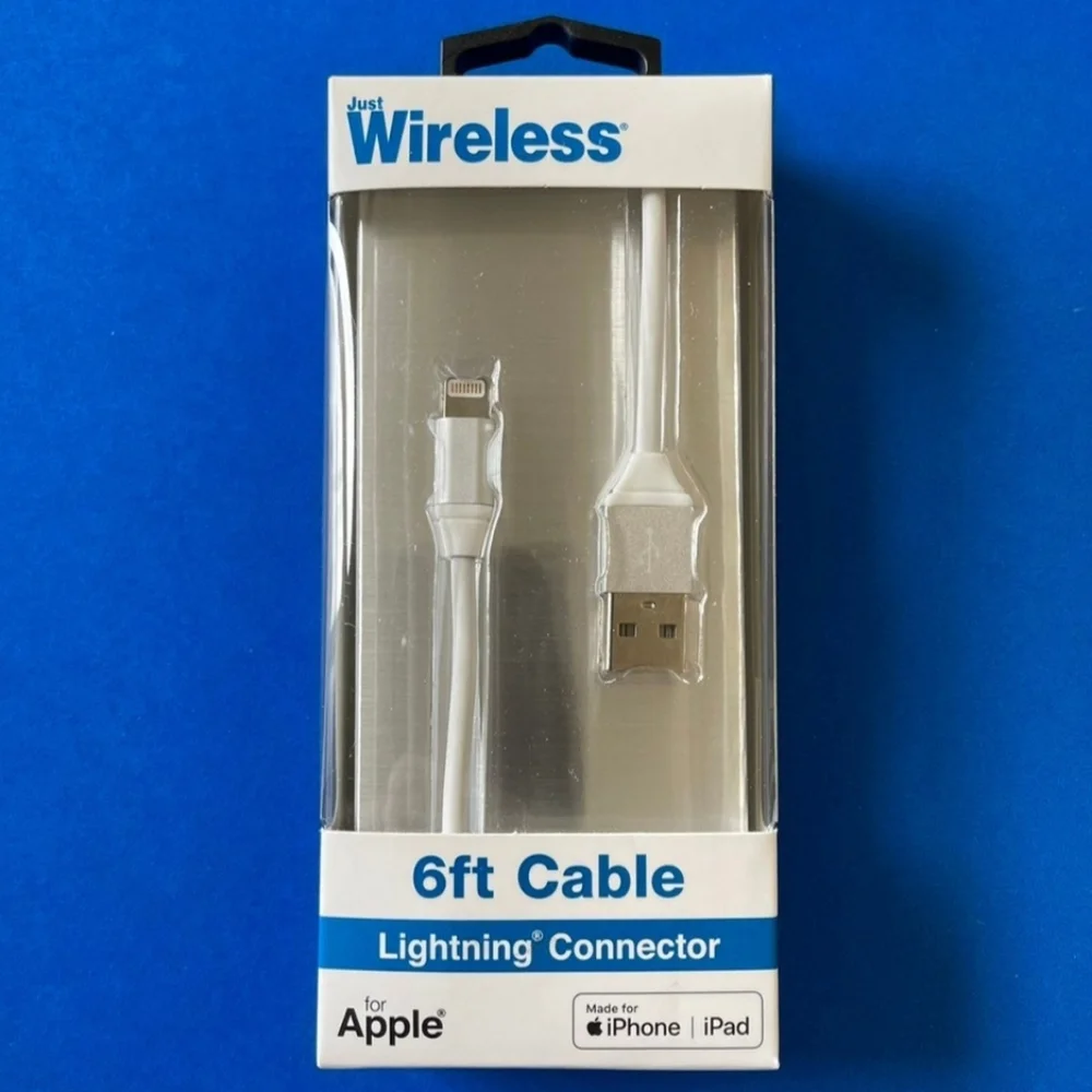 6-FT Just Wireless Lightning Connector Charging Cable (WHITE)